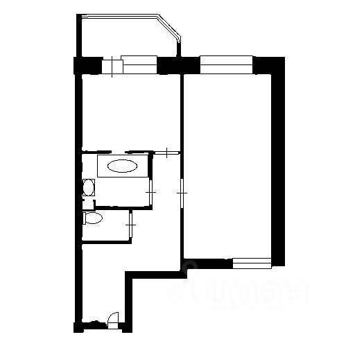Планировка этой квартиры по данным Циан