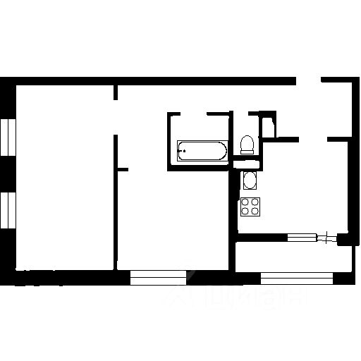 Планировка этой квартиры по данным Циан