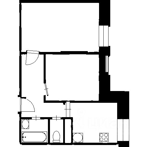 Планировка этой квартиры по данным Циан