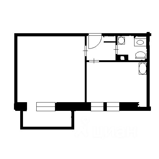 Планировка этой квартиры по данным Циан