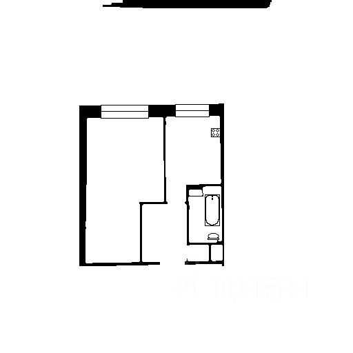 Планировка этой квартиры по данным Циан