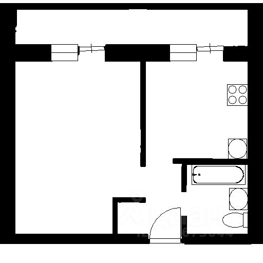 Планировка этой квартиры по данным Циан