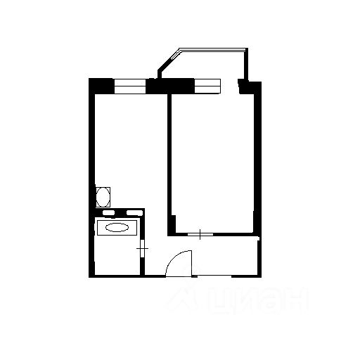 Планировка этой квартиры по данным Циан