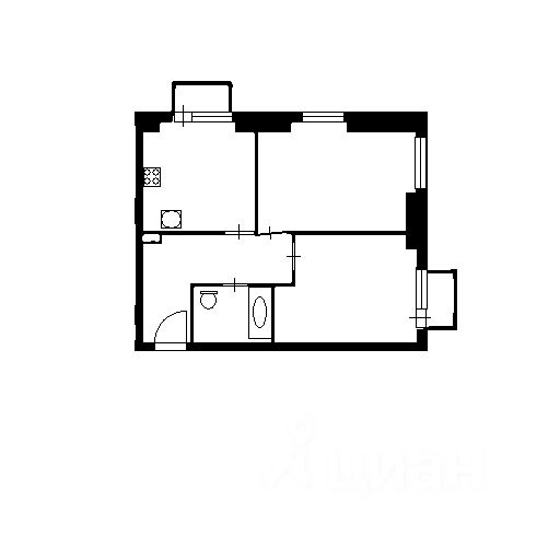 Планировка этой квартиры по данным Циан