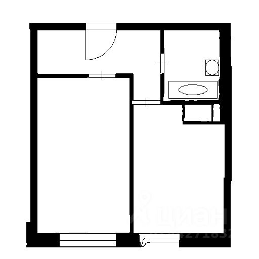 Планировка этой квартиры по данным Циан
