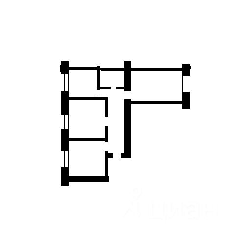 Планировка этой квартиры по данным Циан