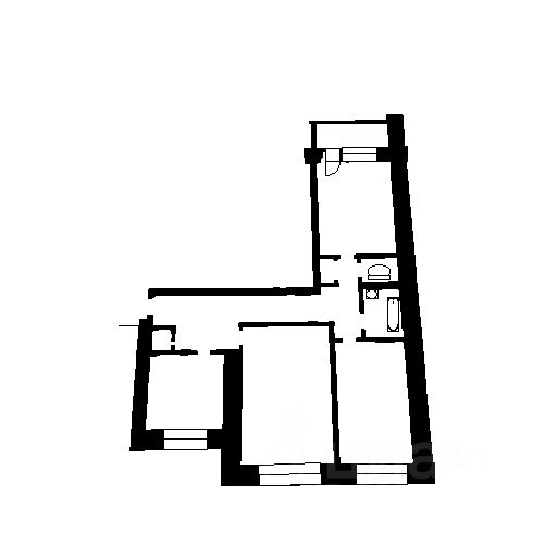 Планировка этой квартиры по данным Циан