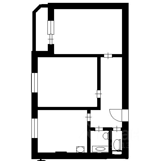 Планировка этой квартиры по данным Циан