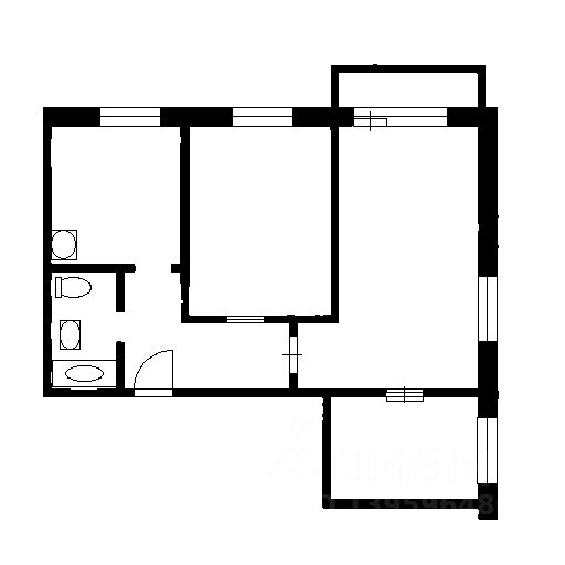 Планировка этой квартиры по данным Циан