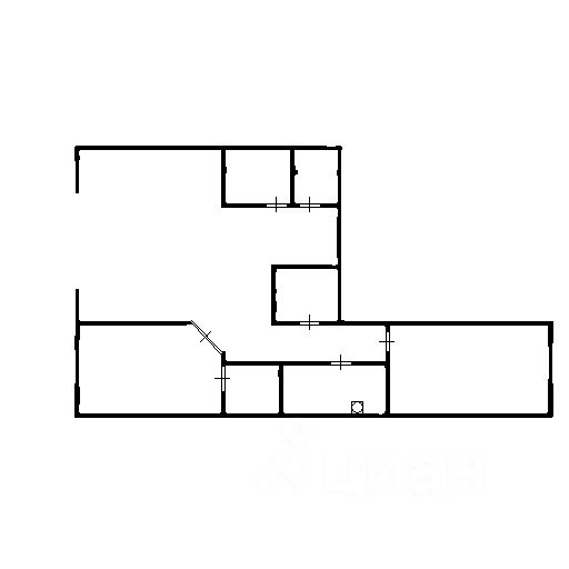 Планировка этой квартиры по данным Циан