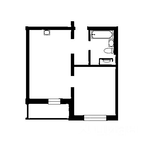 Планировка этой квартиры по данным Циан