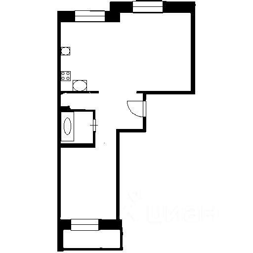 Планировка этой квартиры по данным Циан