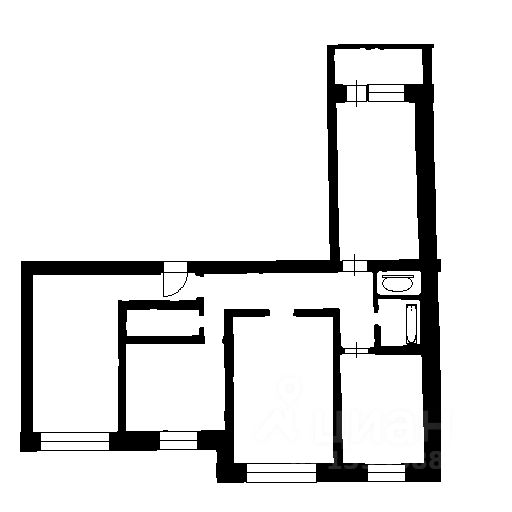 Планировка этой квартиры по данным Циан