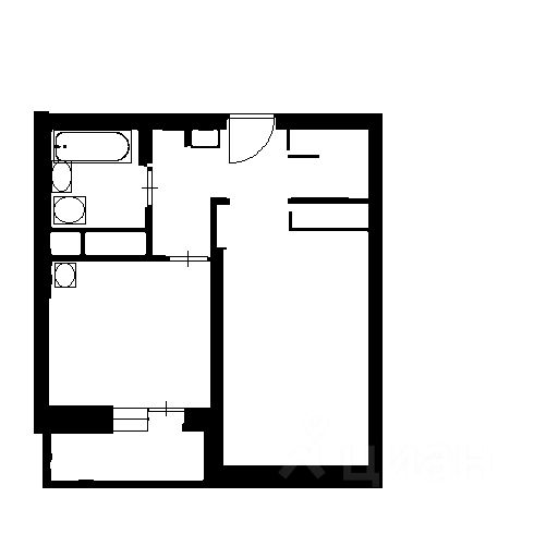 Планировка этой квартиры по данным Циан