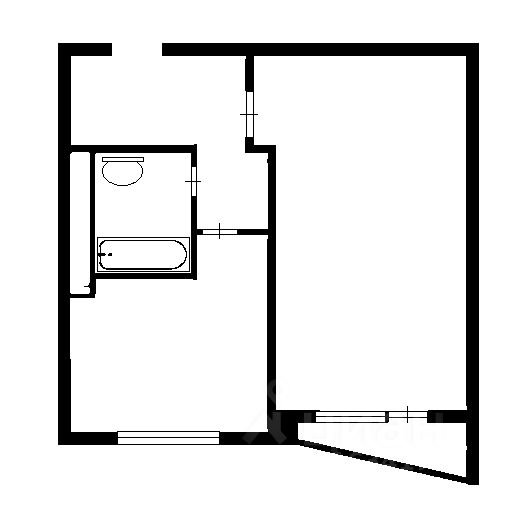 Планировка этой квартиры по данным Циан