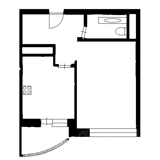 Планировка этой квартиры по данным Циан