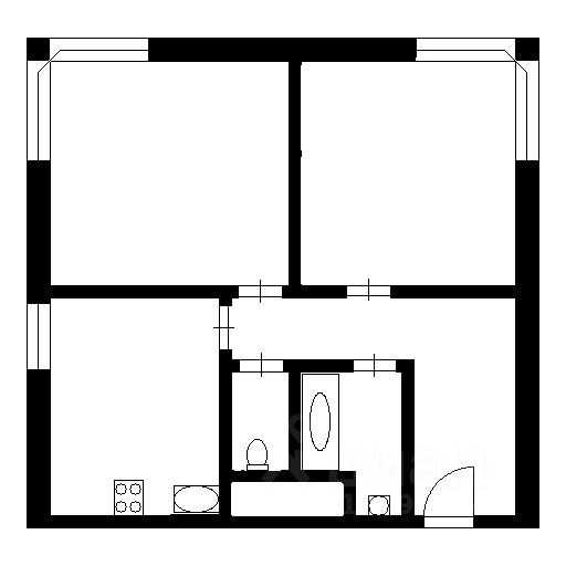 Планировка этой квартиры по данным Циан