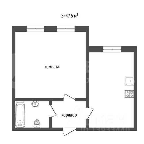 Планировка этой квартиры по данным Циан