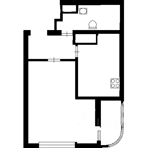 Планировка этой квартиры по данным Циан