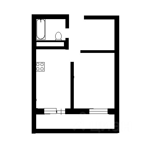 Планировка этой квартиры по данным Циан