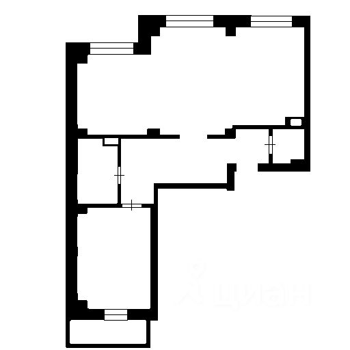Планировка этой квартиры по данным Циан