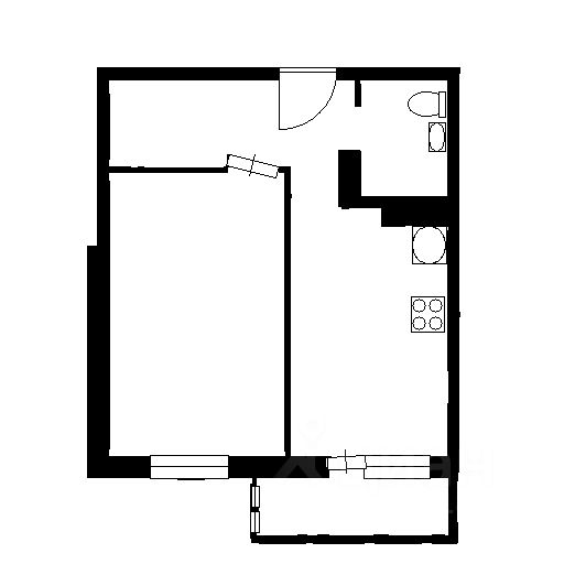 Планировка этой квартиры по данным Циан