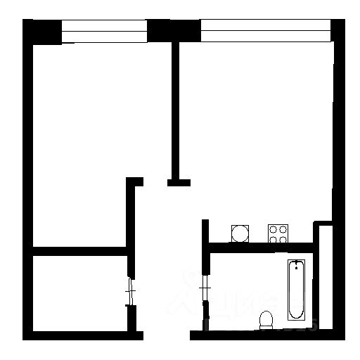 Планировка этой квартиры по данным Циан