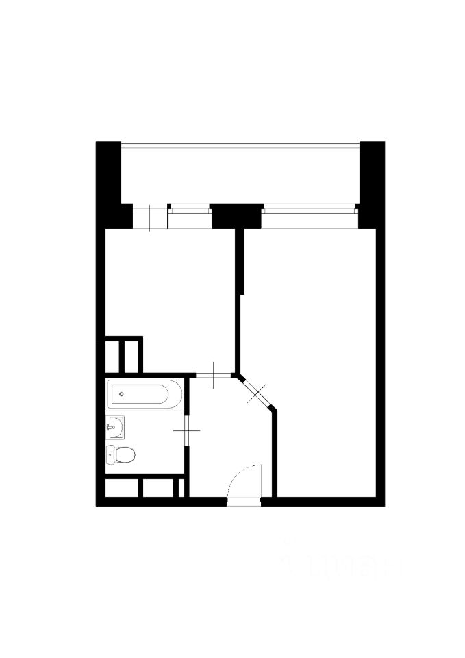 Планировка этой квартиры по данным Циан