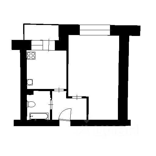 Планировка этой квартиры по данным Циан