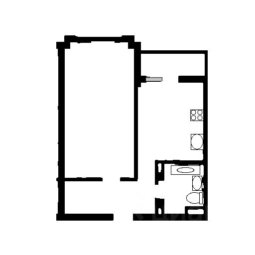 Планировка этой квартиры по данным Циан