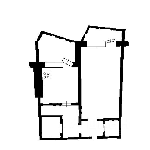 Планировка этой квартиры по данным Циан