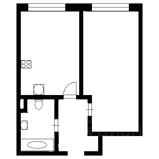 Планировка этой квартиры по данным Циан