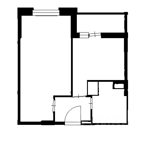 Планировка этой квартиры по данным Циан