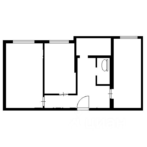 Планировка этой квартиры по данным Циан