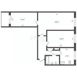 3-комн.кв., 63 м², этаж 10