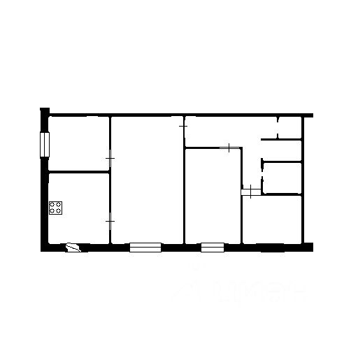Планировка этой квартиры по данным Циан