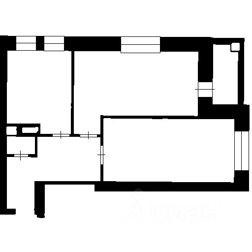 Планировка этой квартиры по данным Циан