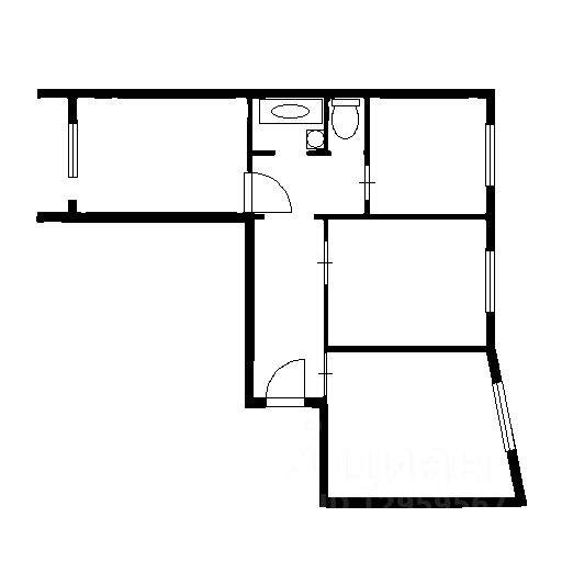 Планировка этой квартиры по данным Циан