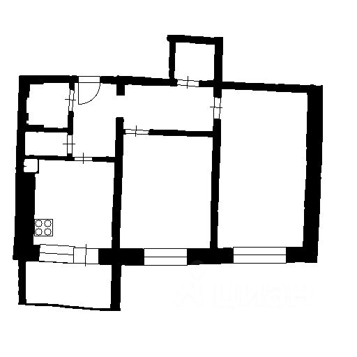 Планировка этой квартиры по данным Циан