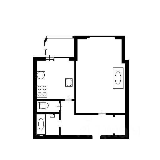 Планировка этой квартиры по данным Циан