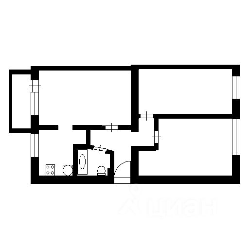 Планировка этой квартиры по данным Циан