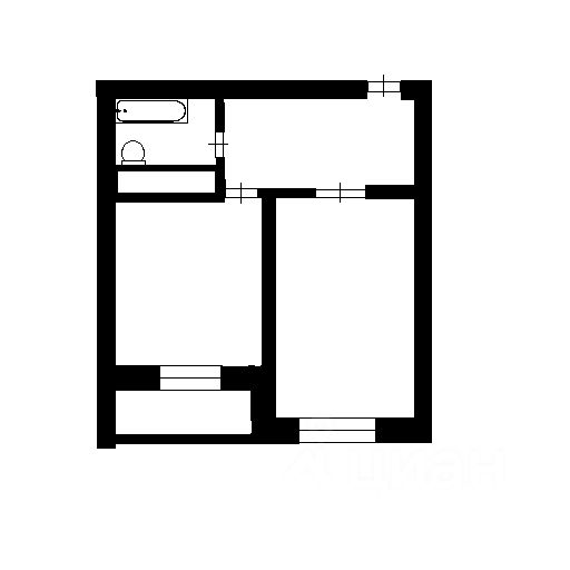 Планировка этой квартиры по данным Циан
