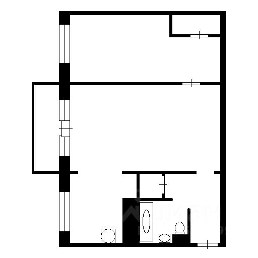 Планировка этой квартиры по данным Циан