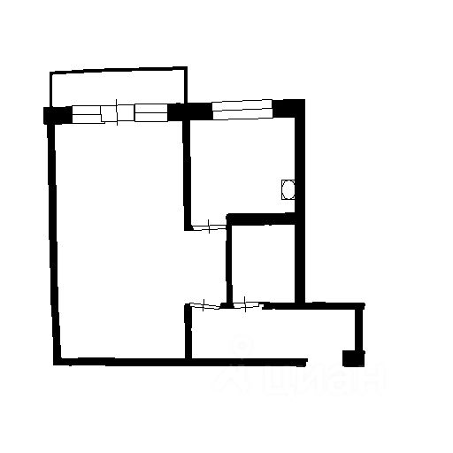 Планировка этой квартиры по данным Циан