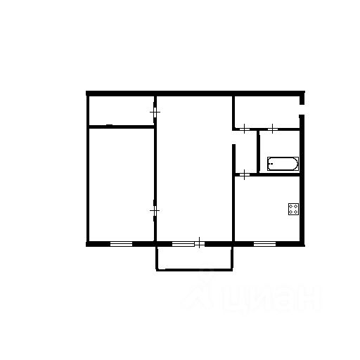 Планировка этой квартиры по данным Циан