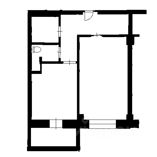 Планировка этой квартиры по данным Циан