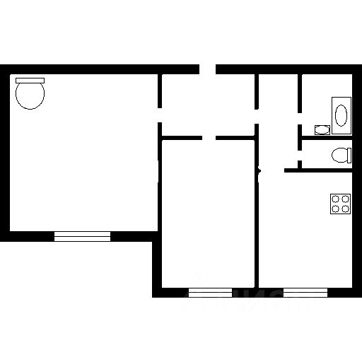 Планировка этой квартиры по данным Циан