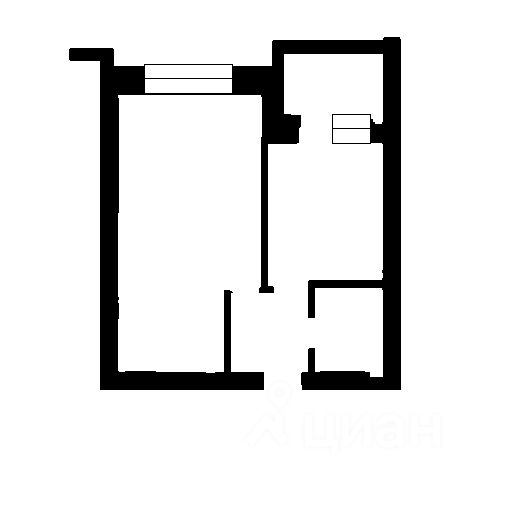 Планировка этой квартиры по данным Циан