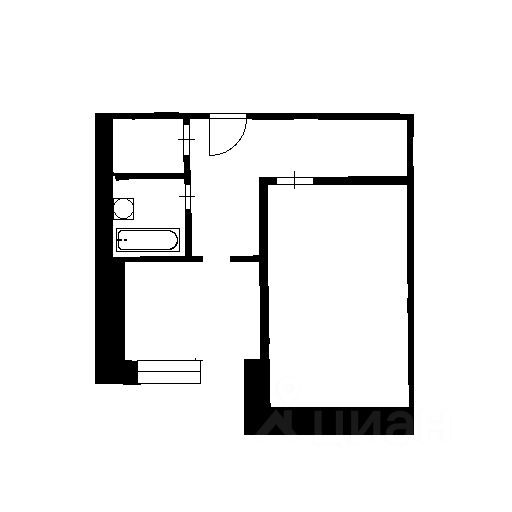 Планировка этой квартиры по данным Циан