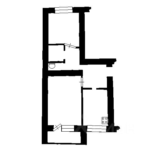 Планировка этой квартиры по данным Циан